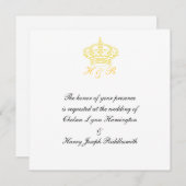 Invitation de mariage royal (Devant / Derrière)