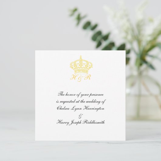 Invitation de mariage royal (Debout devant)