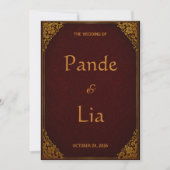Invitation de mariage royal balinais (Devant)