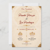 Invitation de mariage royal balinais (Dos)