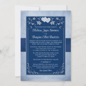 Invitation de mariage | Royal Blue, Dusty Blue, Co (Dos)