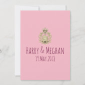 Invitation de mariage royal de Harry et Meghan à l (Devant)