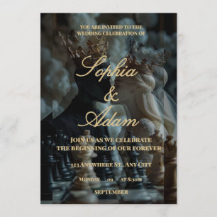 Invitation de mariage royal élégant