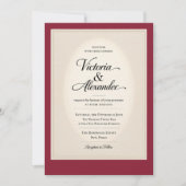 Invitation de mariage royale classique élégante | (Devant)