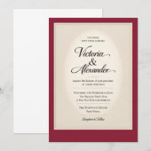 Invitation de mariage royale classique élégante | (Devant / Derrière)