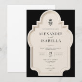 Invitation de mariage royale classique élégante |  (Devant / Derrière)