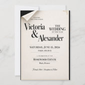 Invitation de mariage royale classique élégante |  (Devant)