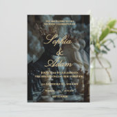 Invitation de mariage royale élégante (Debout devant)