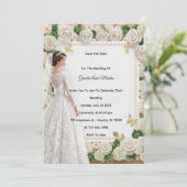 Invitation de mariage royale vintage personnalisée (Debout devant)