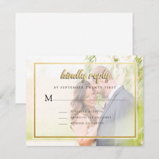 Invitation de mariage RSVP (Devant / Derrière)