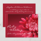 Invitation de mariage rubis 40 ans (Devant / Derrière)
