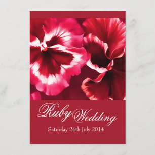 Invitation de mariage rubis 40 ans