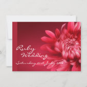 Invitation de mariage rubis 40e (Devant)