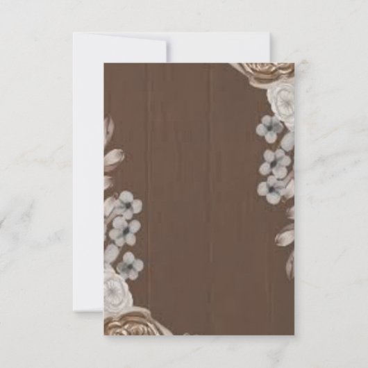 Invitation de mariage rustique (Dos)