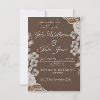 Invitation de mariage rustique