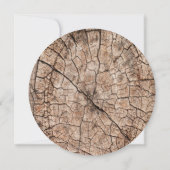 Invitation de mariage rustique à grain de bois Enr (Dos)