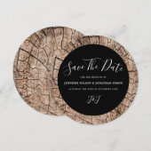 Invitation de mariage rustique à grain de bois pou (Devant / Derrière)