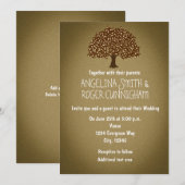Invitation de mariage rustique arbre illuminé vint (Devant / Derrière)