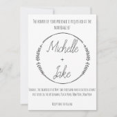 Invitation de mariage rustique avec couronne (Devant)