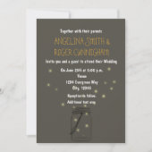 Invitation de mariage rustique avec pot Mason et l (Devant)