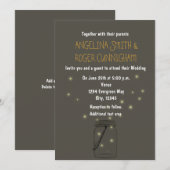 Invitation de mariage rustique avec pot Mason et l (Devant / Derrière)