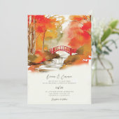Invitation de mariage rustique d'automne (Debout devant)