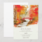 Invitation de mariage rustique d'automne (Devant / Derrière)