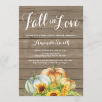 Invitation de mariage rustique d'automne