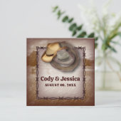 Invitation de mariage rustique de cow-boy occident (Debout devant)