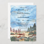invitation de mariage rustique de l'ouest (Devant / Derrière)