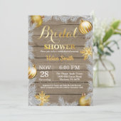 Invitation de mariage rustique d'hiver de Noël (Debout devant)