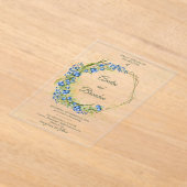 Invitation de mariage rustique en acrylique myrtil (Poser)