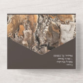 Invitation de mariage rustique en bois de grange t (Verso)