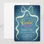 Invitation de mariage rustique en denim (Devant / Derrière)