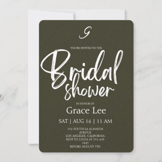 Invitation de mariage rustique en denim (Devant)