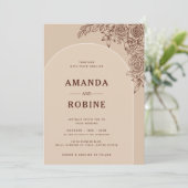 Invitation de mariage rustique et élégant (Debout devant)