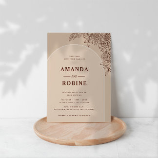 Invitation de mariage rustique et élégant
