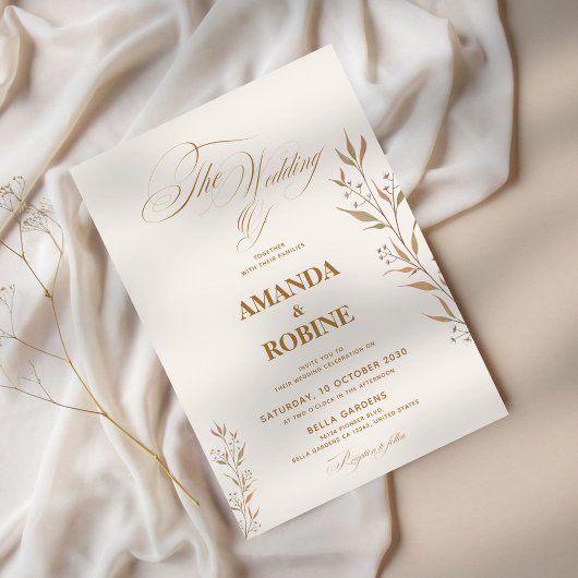 Invitation de mariage rustique et élégant