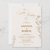 Invitation de mariage rustique et élégant (Devant)
