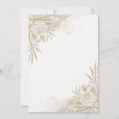 Invitation de mariage rustique floral bohème moder (Dos)