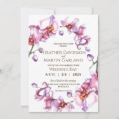 Invitation de mariage rustique | Invitation Orchid (Devant)