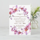 Invitation de mariage rustique | Invitation Orchid (Debout devant)