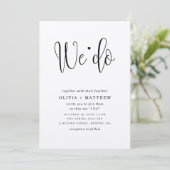 Invitation de mariage rustique kraft. Nous vous in (Debout devant)