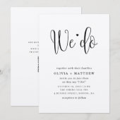 Invitation de mariage rustique kraft. Nous vous in (Devant / Derrière)