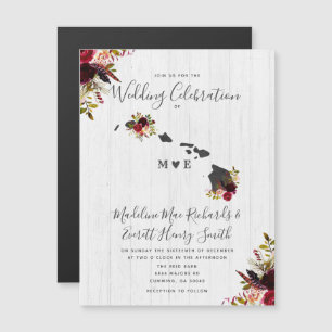 Invitation de mariage rustique magnétique de l'Éta