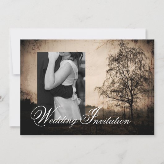 Invitation de mariage rustique ouest vintage campa (Devant)