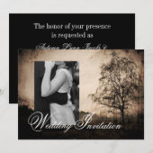 Invitation de mariage rustique ouest vintage campa (Devant / Derrière)