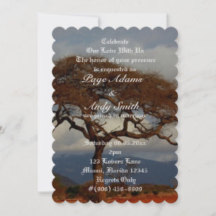 Invitation de mariage Safari Romantique Afrique