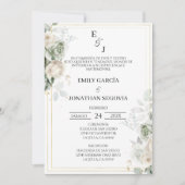 invitation de mariage sage green (Devant)