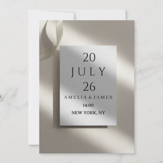 Invitation de mariage « Save the Date » modifiable (Devant)